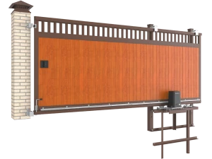 Откатные ворота Дорхан SLG-A с решеткой, 7100х1600